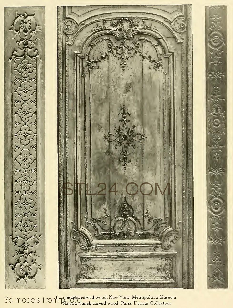 Панели резные (CARVED PANEL_1701 -  | 3D model 3DSMAX / OBJ / STL) 3D модель для ЧПУ станка